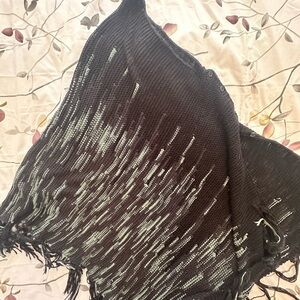 LuLaRoe Black and White Poncho Shawl